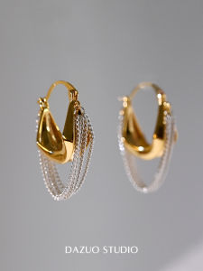 Fashionable Fringed Chain Earrings Color Collision High Quality Alloy Vintage Elegant Womens Jewelry out New Style