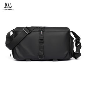 LouisWill  Mens Shoulder Bag Large Capacity Messenger Bag  Fashion Waterproof Cross Body Bag Casual Bag Lightweight Leisure Sport Street Bag