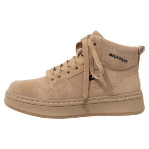 Warrior | Couples High Top Fleece Lined Womens Shoes Wheat Color Sporty Casual Style Youth Suitable Rubber Sole Glue Adhesive Process