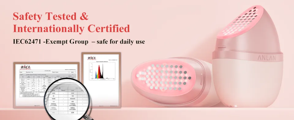 ANLAN Rose Lumi Beauty Device 5 Minute Home Skin Care Full Pink