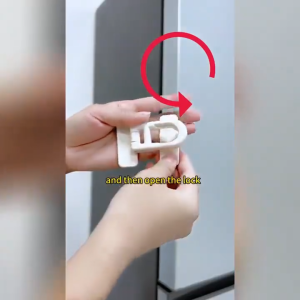 Refrigerator lock Baby Child safety lock - Secure Fast and easy 3M adhesive Cabinet drawer lock Multi-purpose furniture Kitchen