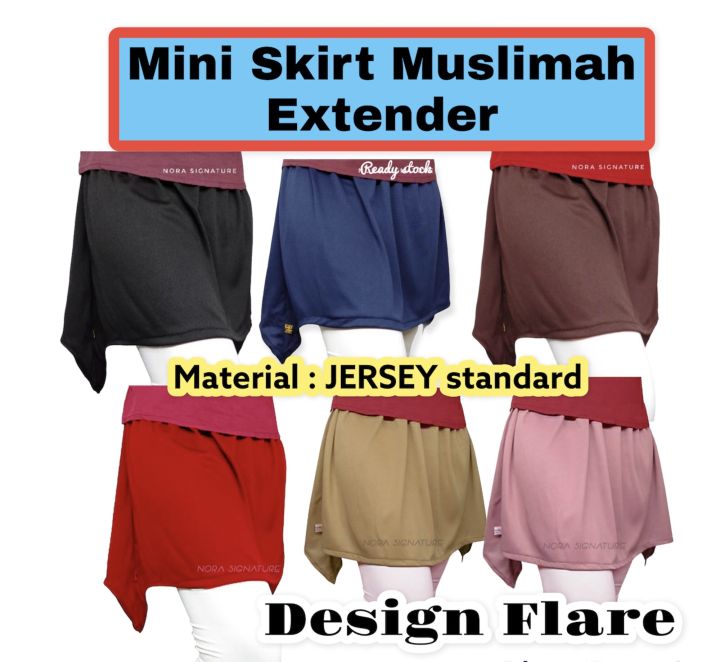 MINI SKIRT MUSLIMAH FLARE (S to PLUS SIZE)