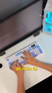 Bàn phím cơ gaming không dây SIDOTECH Y95 bluetooth 3 mode 95 phím có màn hình núm xoay hotswap mạch xuôi led RGB chơi game làm việc có gaket mount pin 8000mAh switch riêng đã lube - Hàng chính hãng - Lazada