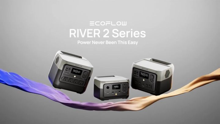 EcoFlow River 2 แบตเตอรี่สำรองพกพา 256Wh Portable Power Station 300W รองรับการชาร์จเร็ว 0-100% ใน 1 ชั่วโมง
