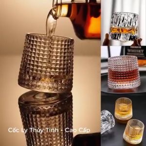 Set 6 Ly Thuỷ Tinh Cốc Thuỷ Tinh Cao Cấp Đế Lồi - Bộ 6 Ly Thủy Tinh Nhiều Hoạ Tiết Châu Âu