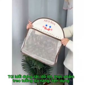 [HCM] Túi lưới đựng đồ lót tất vớ treo tủ quần áo họa tiết gấu trúc ba loại 1/2/3 ngăn -Joyee