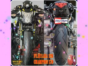 ยางBig Bike 120+170 FUJIYAMA120+CHAMPION 170 สองค่ายเเต่ลายเดียวกัน ยางใหม่ลายสายฟ้า กล้าที่จะเเตกต่างไม่ต้องว้าวุ่น การันตีในความนุ่มหนึบเกาะถนน