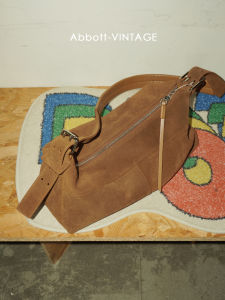 Abbott Vintage Long Leather Tote Bag Simplistic Retro Womens Shoulder Bag Casual Style Soft Leather Zipper Closure Handbag