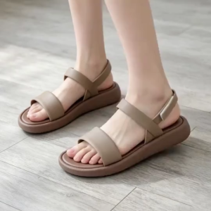 Adjustable Velcro Flat Sandals Women Lightweight Anti Slip Daily Outdoor Casual Shoes