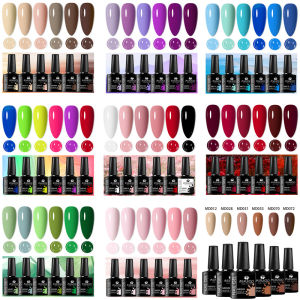 6pcs Gel Nail Polish Set HEMA Free 8ml Semi Permanent Soak Off UV Gel Varnish Nail Art Decoration Christmas Nails Nail Supplies