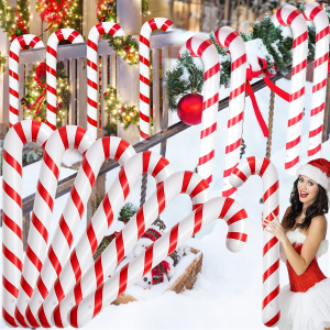 1-12pcs  88cm Inflatable Jumbo Candy Canes Balloons Ornaments for Xmas Indoor Outdoor Holiday Yard Decor Christmas New Year Gift