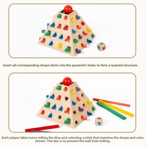 MUMAMA | Geometric Shape Cognition and Stick Pulling Game Educational Montessori Toy
