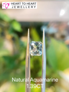 Natural Gemstone Aquamarine 1.39CT Emerald Mix cut Aqua Blue from Brazil