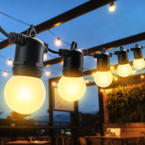 48FT 16bulbs Outdoor String Light Waterproof G40 Christmas Light String Garland Wedding Backyard Garden Decoration