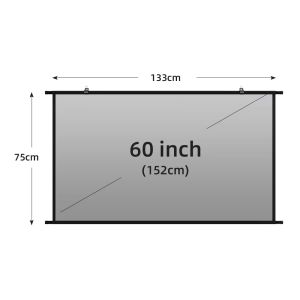 LEJIADA | LEJIADA 16:9 Anti-light Thick Wall-mounted 4KHD Projector Screen Home Portable Projection Screen 30° Viewing Effect60/84/100inch