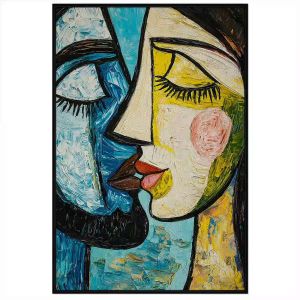 Tranh cặp đôi yêu nhau (tình yêu) chủ đề hòa quyện tâm hồn.Tranh treo tườngdán tường phòng ngủ.CGI-1269