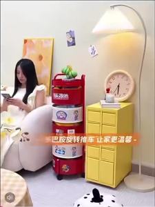 Multicolor Multilayer Rolling Toy Storage Rack