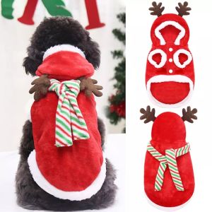 baju anjing dan baju kucing baju natal hoodie untuk hewan anabul model syal natal