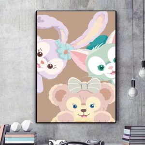 Modern Minimalist Rabbit Diamond Painting Cartoon Animation Sticker Brick Cross Stitch Bedroom Childrens Diamond Embroidery