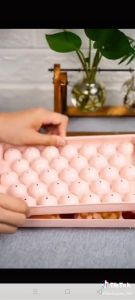 Khay Đá Bi Tròn Tủ Lạnh 33 Viên Có Nắp Đậy Việt Nhật (6978) Khuôn Làm Thạch Hoa Quả Hình Bi Tròn Ngộ Nghĩnh