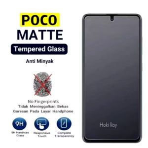 Matte Glass Full Layar Xiaomi Poco F6 F6 Pro F5 F5 Pro F5 Gt F4 F4 GT F4 5G F3 F3 GT F2 F2 Pro F1 C55 C50 C40 C31 C3 2020 Pelindung Layar Anti Glare Full Cover