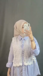 ATASAN ARUMI KEMEJA SALUR WANITA FREE ROMPI