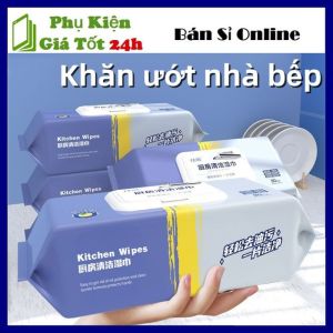 Khăn Uớt Lau Bếp Đa Năng Gói 80 Tờ Hương Chanh Dịu Nhẹ Giấy Uớt Vệ Sinh Nhà Bếp Bát Đĩa Siêu Dai An Toàn Cho Da Tay Cỡ Lớn - Khăn Lau Bếp Đa Năng Khăn Giấy Ướt Lau Bếp Tiện Ích