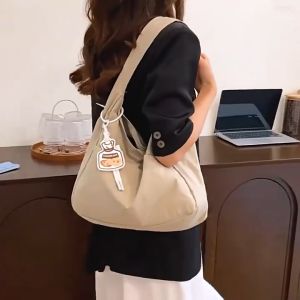 Summer New Crossbody Bag For Women Large Capacity Artistic Simple Canvas Bag College Student Class Bag