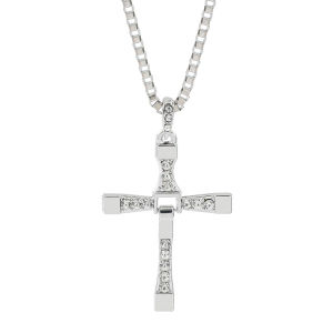 Dominic Toretto The Fast and The Furious Celebrity Vin Diesel Item Crystal Jesus Men Cross Pendant Necklace Gift Jewelry