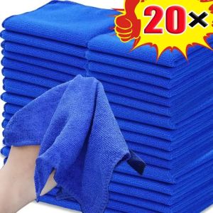 20PCS ไมโครไฟเบอร์ผ้าเช็ดตัวรถยนต์หนา20/25/30/62Cmอุปกรณ์ล้างรถผ้าขัดรถยนต์ดูดซับน้ำได้ดีหนา