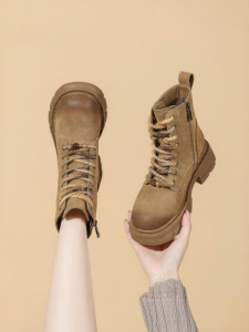 Josiny | Breathable Thick-soled Yellow Womens Boots Height Increasing