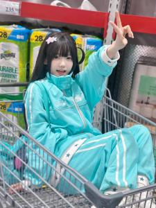 Cotton Sports Suit Two-Piece Set Pure Cotton Stand Collar Casual Style for Women Cute School Girl Youthful Energy