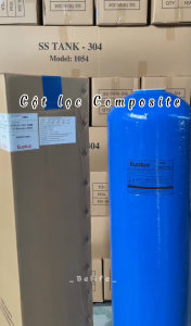 Vỏ cột lọc nước Composite 1054 Euolux xử lý nước giếng khoan nước máy gia đình (Tặng kèm trõ)
