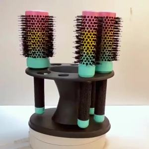 "8-Slot Comb Storage Rack | Durable Plastic Organizer for Hairbrushes | Space-Saving Design | Perfect for Salon & Home Use"