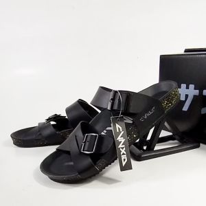 CVNXID Official Sandal Slide Pria Kasual Slop Eaton Cross Full black
