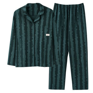 Bộ đồ ngủ MiiOW nữ làm bằng vải cotton nguyên chất họa tiết sọc thoải mái