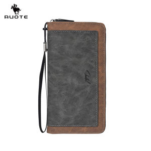 AUOTE Fashion Long Wallet Mens Soft PU Long Wallet Multi-Card Position Vintage PU Frosted Wallet Multi-Functional Wallet Large Capacity Purse ID Credit Cards Holders Coin Pouch PU Leather Coin Bag Business Wallets