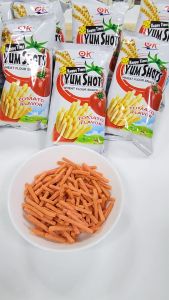 Yum Shots Tomato Flavor Snack 60gram - Delicious and Healthy Crunchy Crispy Savoury chips