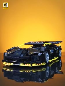 COD NO.0092 1:14 Mobil sport super Lamborghini blok bangunan mobil sport desain presisi restorasi tingkat tinggi hubungan mekanis seluruh mobil Plastik Anak Kotak Toys