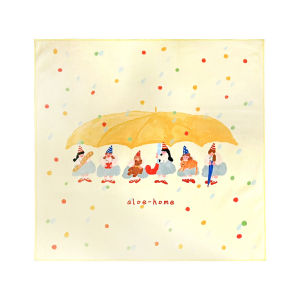 High Aesthetic Value Self-Adhesive Magic Cloth Makeup Bag Camera Storage Pouch for Ladies Cute Cartoon Cow Pattern Square