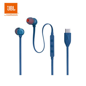 For JBL Tune 310C Type C Wired Hi-Res In-Ear Headphones Noise Reduction Earphones Tangle-Free Flat Cable 3-Button Remote with Microphone Earbuds