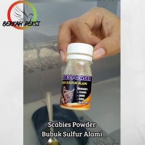 SERBUK SULFUR ALAMI SCABIES POWDER MENGOBATI GATAL JAMUR SCABIES KUCING ANJING