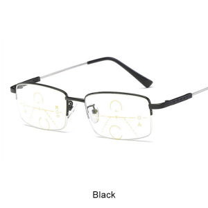 Titanium Alloy Progressive Multifocal Reading Glasses Men Blue Light Blocking Presbyopic Glasses Women Hyperopia Eyewear