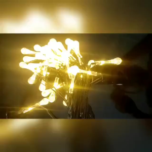 Dây led Trang Trí Hình Giọt Nước Pha Lê Dài 10m Trang Trí Ngoài Ban Công Chống Thấm Nước