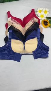 BRA / BH WANITA 008 TANPA KAWAT 4 WARNA SIZE 34-40 RENDA 3 KAIT BAHAN LEMBUT PAKAIN DALAM WANITA IMPORT