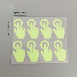 8pcs Indicator Button Luminous Stickers Wall Stickers DIY Home Decoration Luminous Stickers Wall Stickers