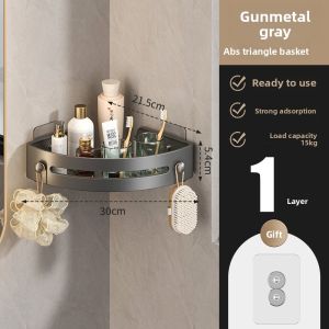 WEIMEIYUAN | Wall-mounted Bathroom Storage Rack for Shampoo No Drilling Required
