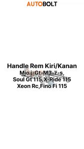 Handle Rem Kiri Mio J GT M3 Z S & Soul GT & X-Ride & Xeon RC & Fino FI Premium Sporty Grande & Aerox New 155 Hendle Handel Hendel Brake Left Belakang Tuas Tangan Silver Hitam