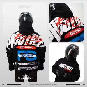 Sweater Hoodie Prostreet Victory Black Hoodie Pria Motif Raccing Terbaru