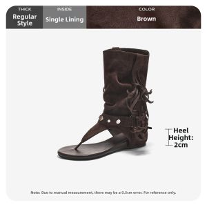 Agsdon | Flamboyant Fringe Stacked Design Roman Sandals